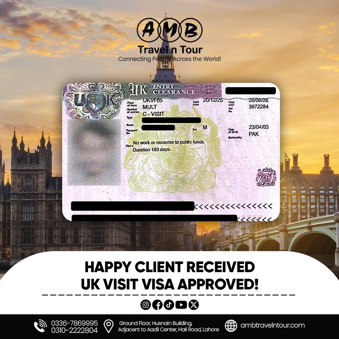 United Kingdom visit visa approval published by AMB Travel n Tour