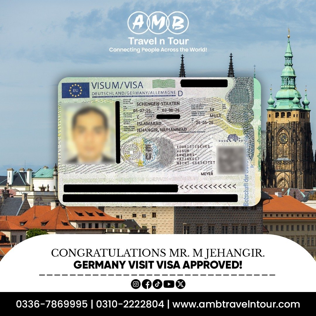 Germany Schengen visit visa approval published by AMB Travel n Tour