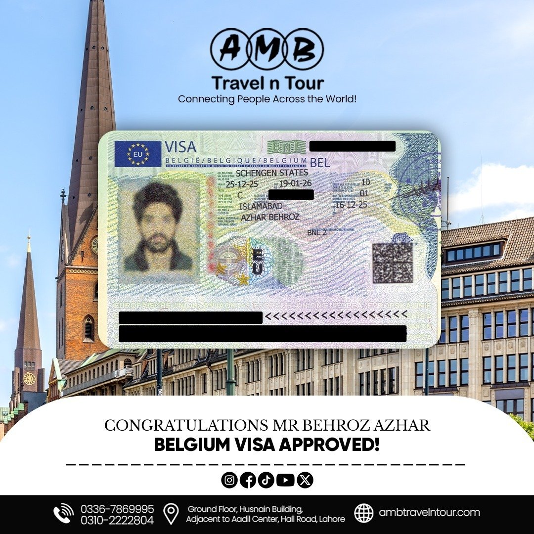 Belgium Schengen visit visa approval published by AMB Travel n Tour